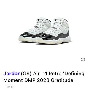 Jordan Kids' Air 11 Retro Sneakers - White & Black